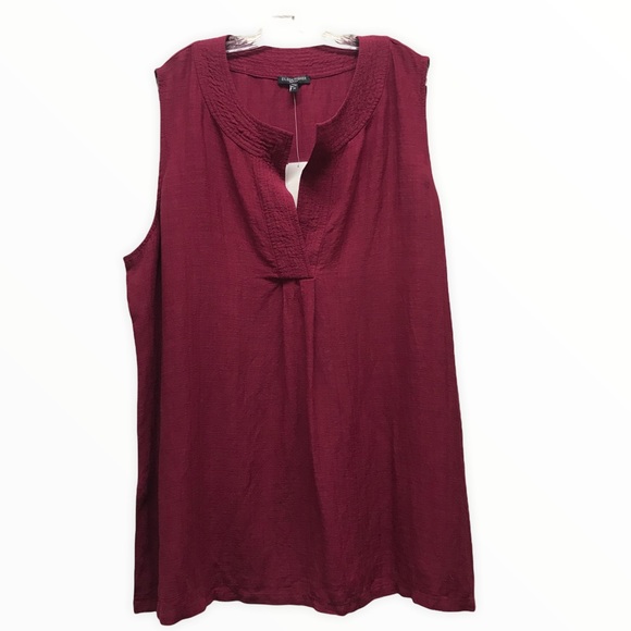 Eileen Fisher Tops - EILEEN FISHER Linen Blend Sleeveless V-neck Tank